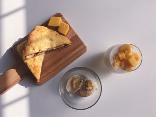 22、巧克力花生酱香蕉西多士,配上酸奶和鸡蛋就是一餐美味早饭喽