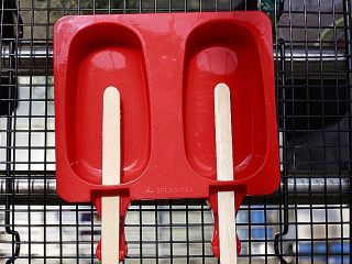 10、奶香浓郁哒-花生小奶糕,模具中放入冰棍