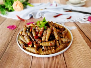 20、清明的应景佐酒小菜--香辣钉螺,成品图