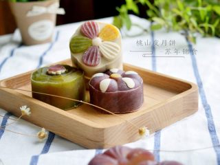 12、好看好玩又好做的颜值担当——桃山皮月饼,今年中秋和小朋友一起动手制作自己的月饼吧~