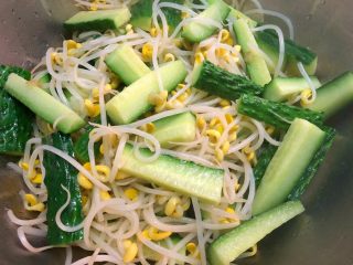 7、水煮肉片,焯好以后捞起来沥干水,倒入大盆里。