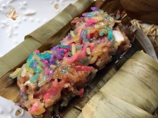 14、五彩糯米排骨卷,出锅了,好香啊