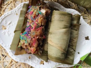 15、五彩糯米排骨卷,没吃完的可以冷冻保存