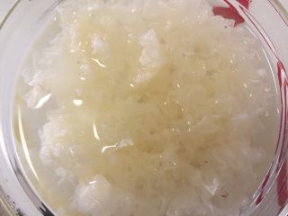 10、滋润养颜雪耳桂圆桃胶糖水,再泡1小时
