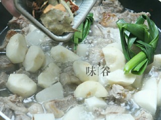 9、萝卜牛腩煲,加入香料（草果，八角，香叶，陈皮，甘草）