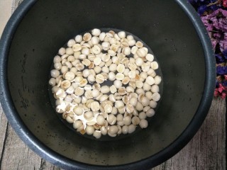 6、Diy月饼馅料～莲蓉馅,水不要太多，刚刚没过莲子就可以。