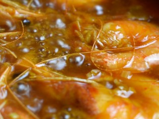 20、茄汁大虾,再大火收一下汁即可