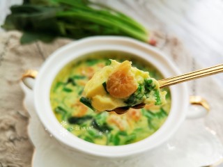 13、菠菜鸡蛋羹,清香又嫩滑！