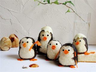 12、可爱的企鹅饭团,这样的饭团有没有萌到你？要不要也来尝试一下？