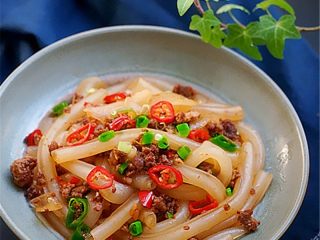 13、肉末粉皮,晒张成品臭美一下