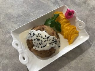 13、粽子新吃法-芒果酸奶粽子,装饰一下，即可