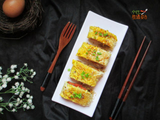 10、家常版烤冷面（面条版）,切块装盘即可