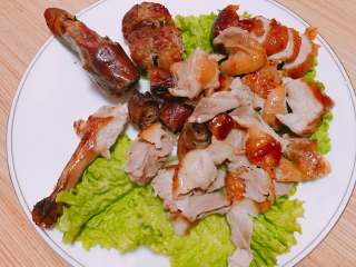 21、烤箱版北京烤鸭,摆盘