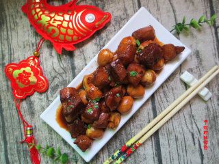 16、秘制鹌鹑蛋红烧肉,大家可以试试看