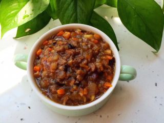 14、儿童牛肉香菇肉酱,成品。