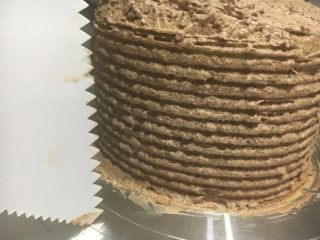 19、撞色蛋糕,我喜欢用波浪〰三角板抹面,没有为什么。「我不会告诉你,因为我抹不出光滑的面」