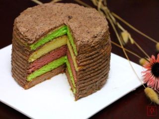 20、撞色蛋糕,成品。