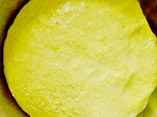 7、青苹果乐园,盖上保鲜膜醒发至两倍大。