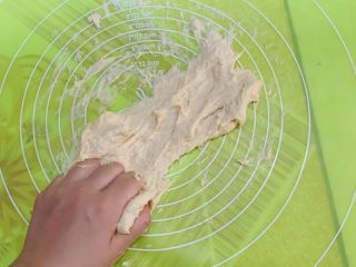 15、狂野番茄芝士薄底披萨,再像搓洗衣服一样揉搓面团。