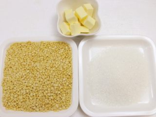 1、冰镇绿豆糕,准备好材料