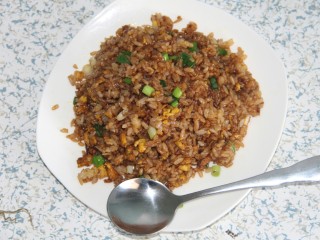 17、酱油炒饭,盛出