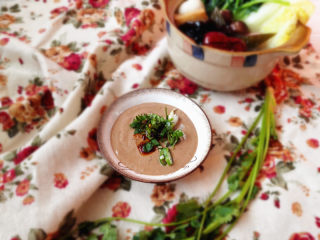 10、好吃的火锅蘸料,配上小火锅真好吃。