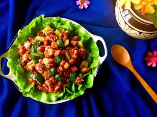 21、海鲜酱爆鸡丁,成品