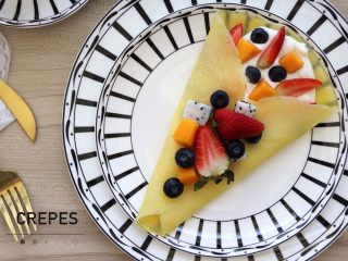 13、可丽饼,装盘后用水果点缀一下，美美哒。