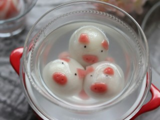 22、网红猪猪汤圆/花纹汤圆,Q弹爽滑