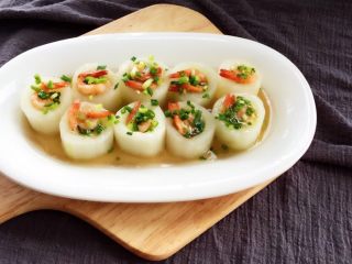 14、黄瓜酿虾（清蒸）,成品图。