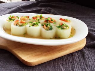 15、黄瓜酿虾（清蒸）,成品图。