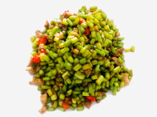 17、蒜苔炒肉末,快上米饭????