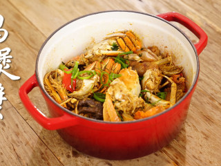 18、海鲜鸡煲蟹,完成。