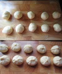 5、苏式松仁枣泥&椒盐麻仁月饼,水油皮面团平均分成10份，油酥皮面团平均分成10份