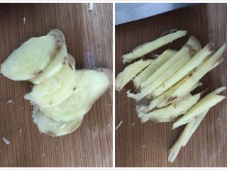 5、超下饭的油爆花蛤,姜片切丝