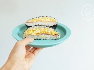 1、5分钟口袋饭团,鸡蛋火腿