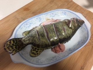1、清蒸鳜鱼,鱼刮鳞,开肚,去腮,内脏清洗干净,控干水份,两面鱼身划几刀。