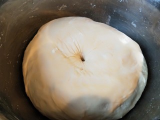 6、河北驴肉火烧,起好的面团大两倍，不用看就知道起好了。