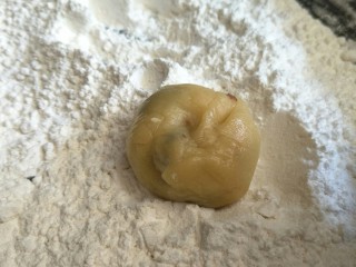 20、中式点心#潮汕腐乳饼#,包好后加入熟糯米粉轻滚一下