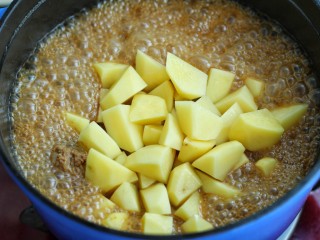 10、无肉不欢+牛肉烧土豆,放入土豆块继续炖煮20分钟左右