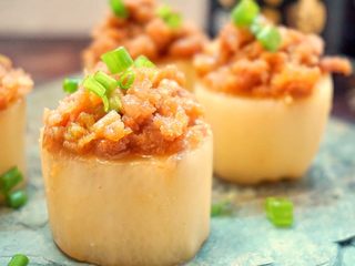 18、白萝卜煮,近看