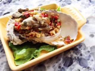 15、蒜蓉生蚝,成品图。