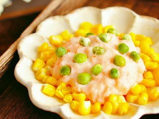 14、鲜蒸葵花虾,蒸好的样子