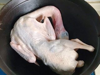 3、绝味蜜酱卤鸭,把鸭子放入合适的锅里，选用大点的锅