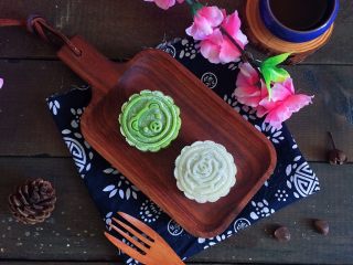 21、冰皮月饼（附豆沙做法）,成品