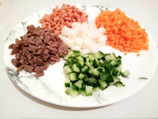 7、炒饭秀什锦蛋炒饭,来一个配料集体照片