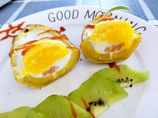 12、#家有烤箱#＋红薯鸡蛋船,一口下去超满足，不用酱料也好吃