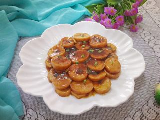 17、酱烧杏鲍菇,装盘开吃，味道超级棒哦！简单的杏鲍菇，没有肉也能吃出肉的口感哈～