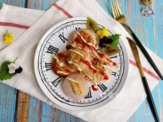 15、冬至美食 鸡肉洋葱圈,完成。