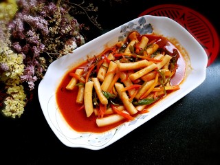 12、炒年糕,入盘享用